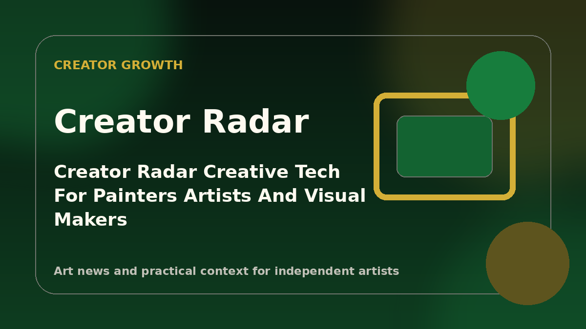 Creator Radar: Creative Tech for painters, artists and visual makers
