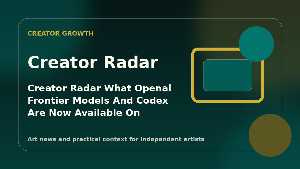 Creator Radar: What “OpenAI frontier models and Codex are now available on AWS” means for painters