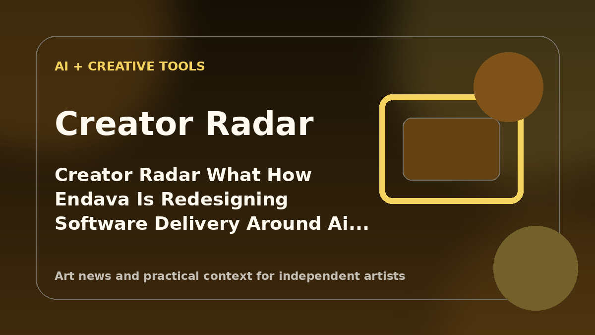 Creator Radar: What “How Endava is redesigning software delivery around AI agents” means for painters