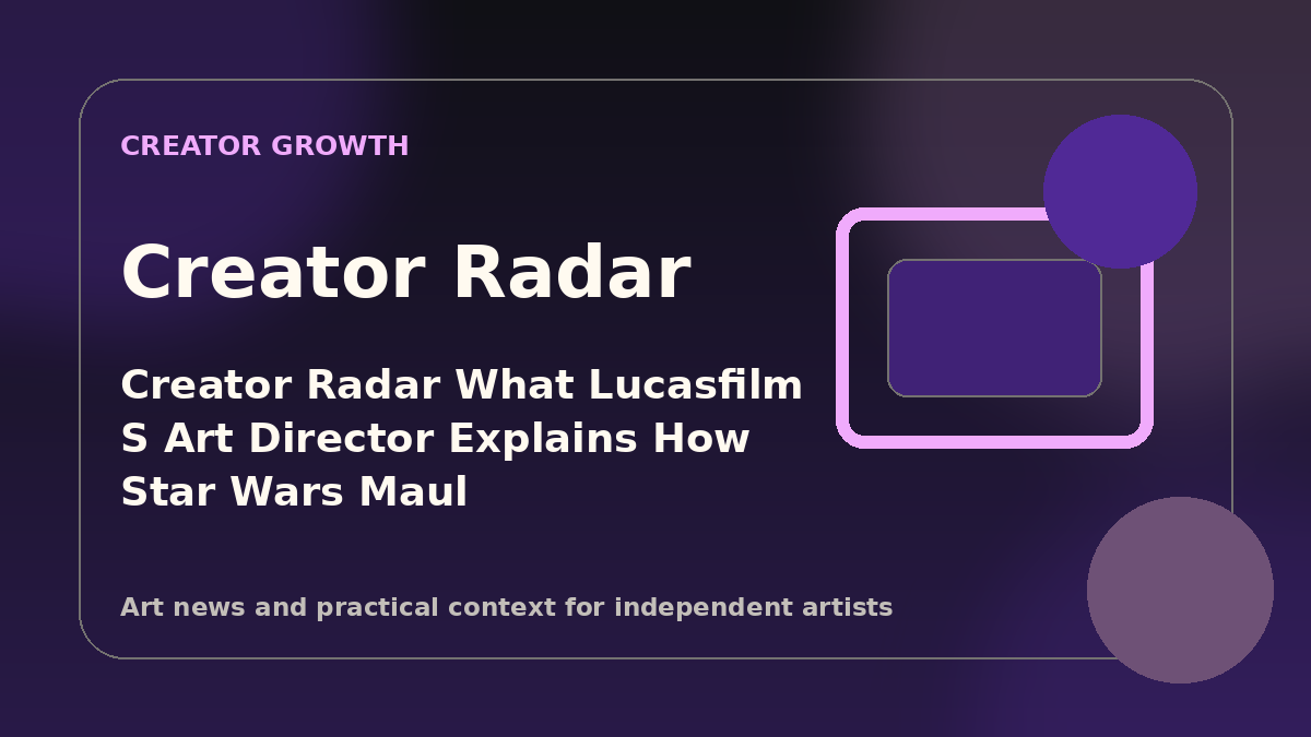 Creator Radar: What “Lucasfilm's art director explains how Star Wars: Maul – Shadow Lord was made to move and feel like a painting” means for painters