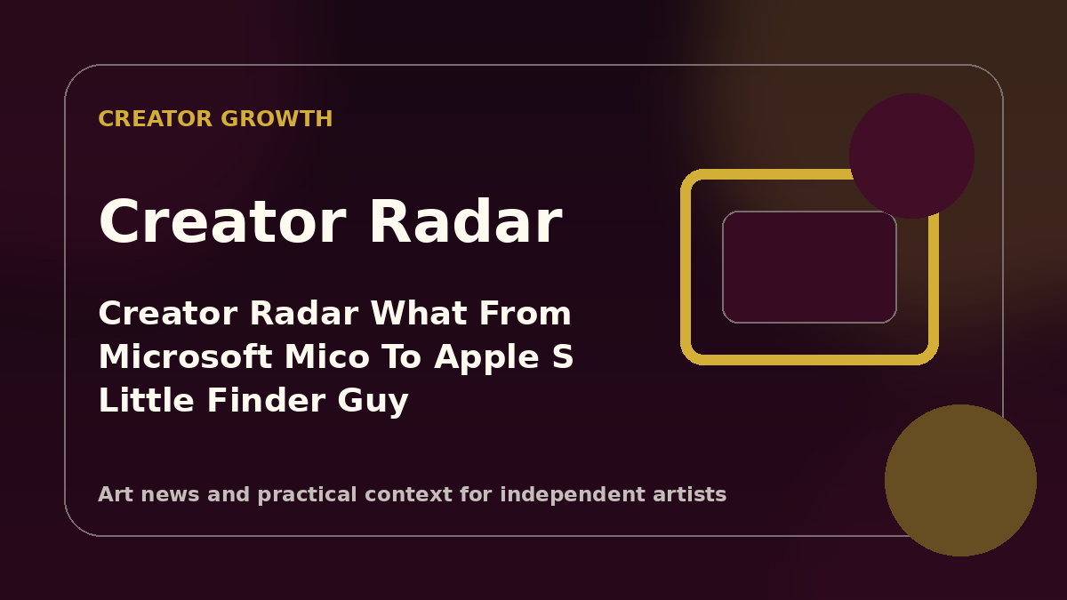 Creator Radar: What “From Microsoft Mico to Apple's Little Finder Guy: why a cute brand mascot isn't enough” means for painters