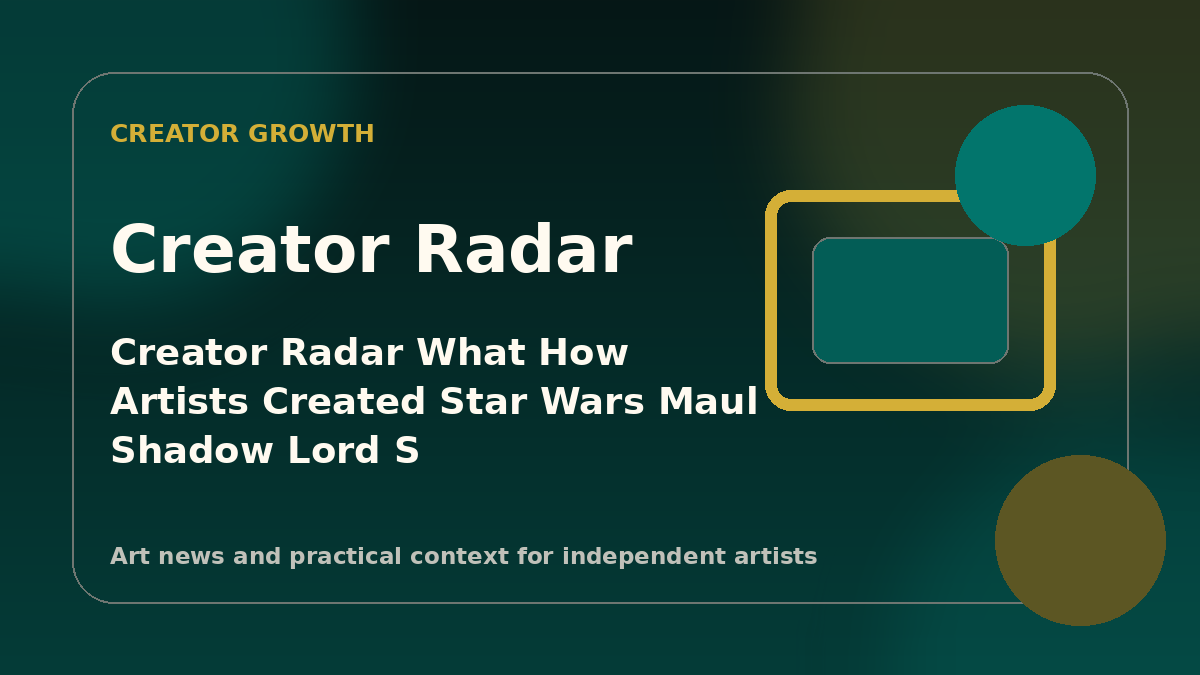 Creator Radar: What “How artists created Star Wars: Maul – Shadow Lord's gritty, painterly aesthetic” means for painters
