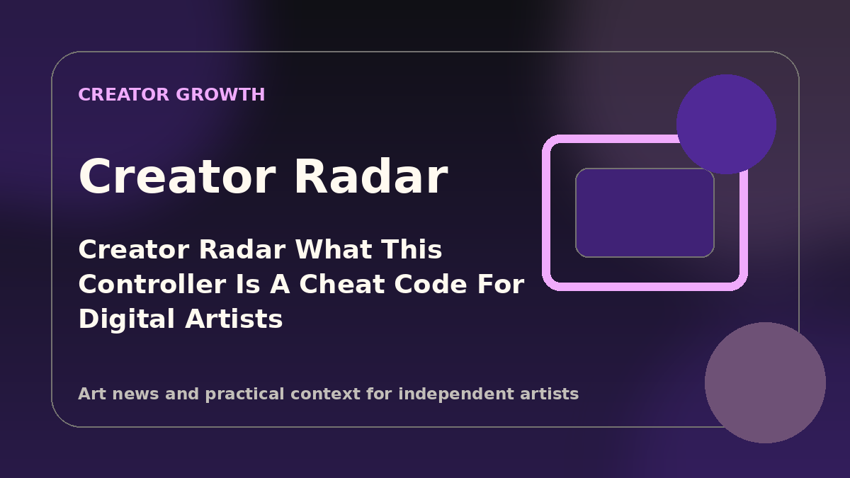 Creator Radar: What “This controller is a cheat code for digital artists - and only $84.99” means for painters