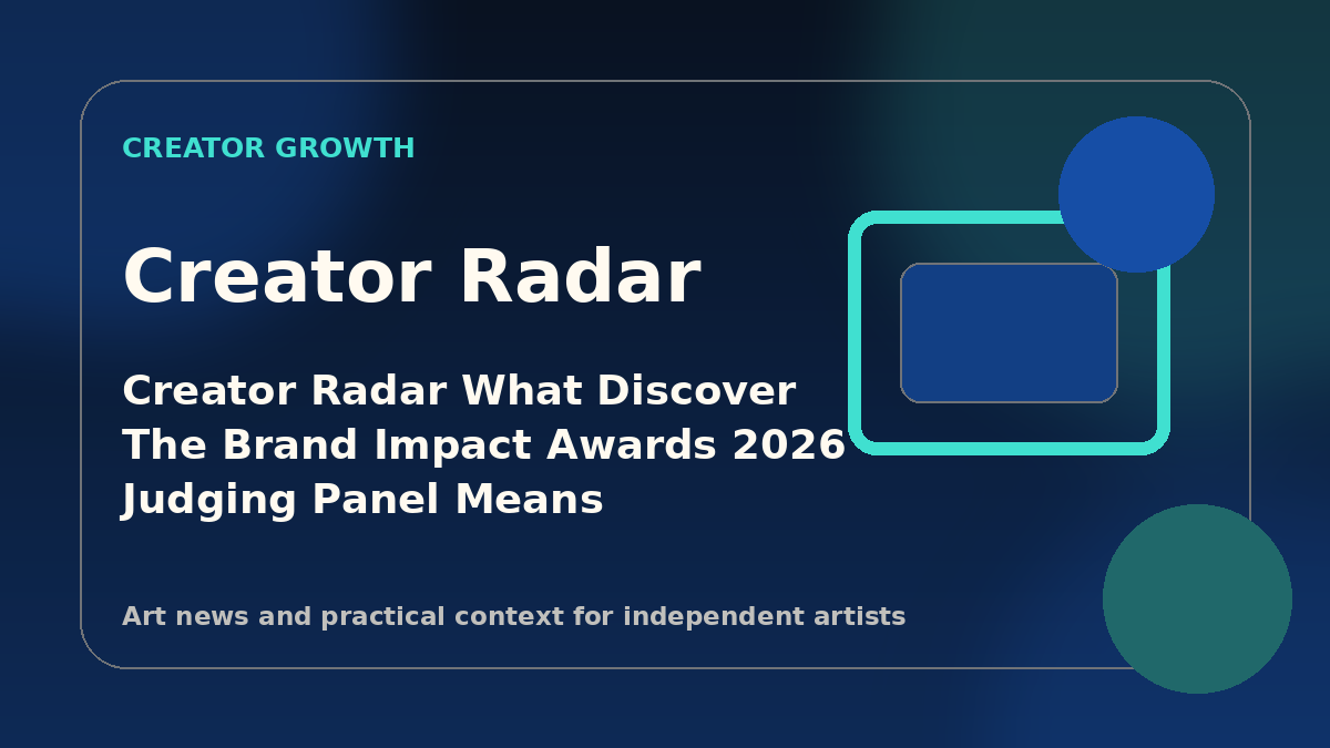 Creator Radar: What “Discover the Brand Impact Awards 2026 judging panel” means for painters