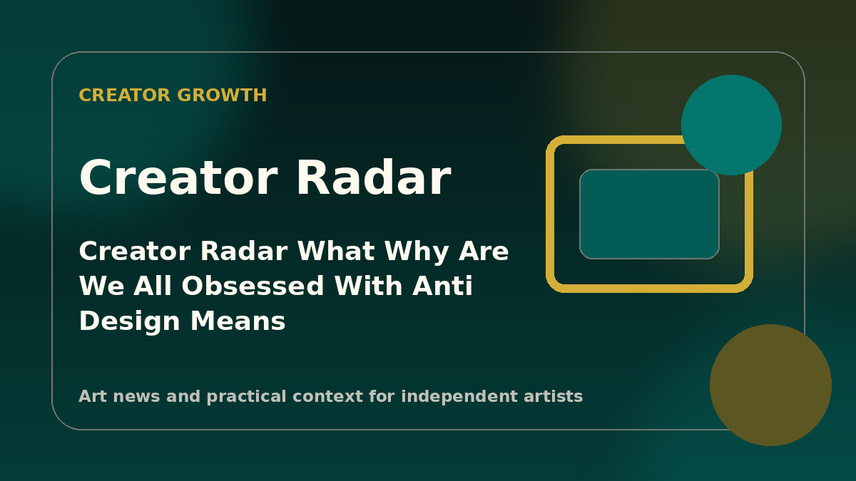 Creator Radar: What “Why are we all obsessed with anti-design?” means for painters