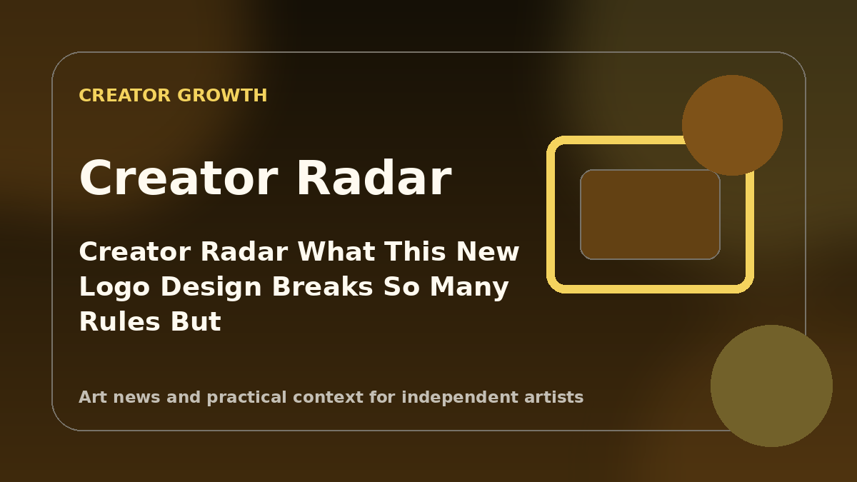 Creator Radar: What “This new logo design breaks so many rules, but I love it” means for painters