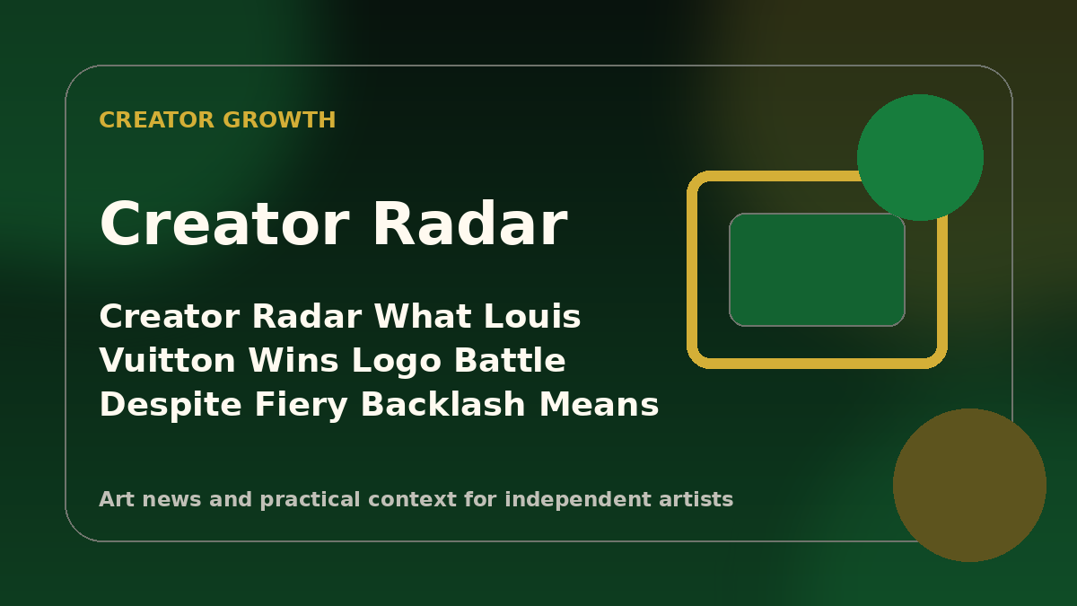 Creator Radar: What “Louis Vuitton wins logo battle despite fiery backlash” means for painters