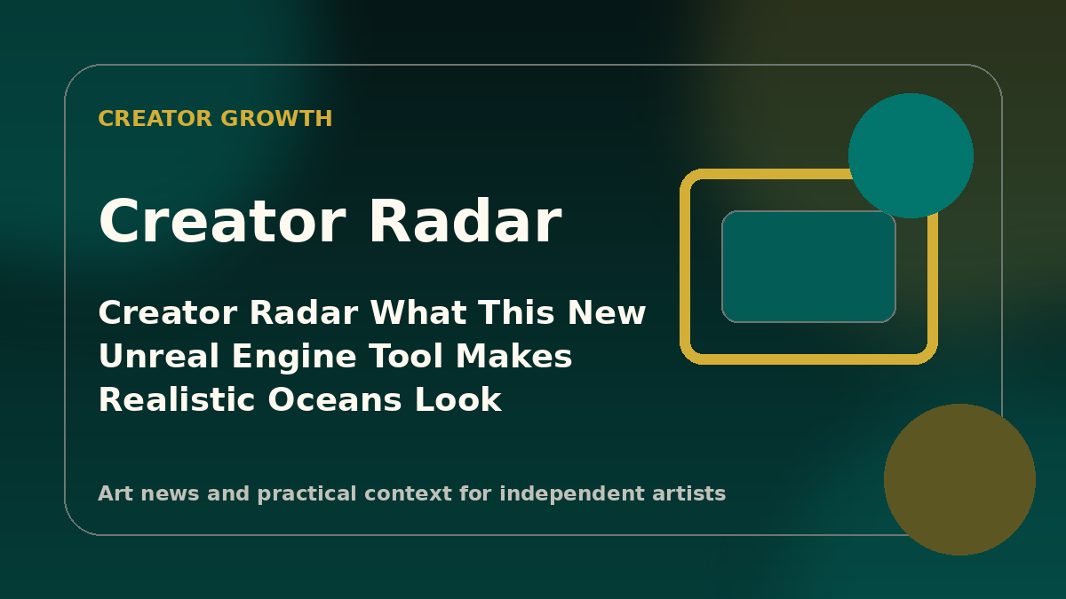 Creator Radar: What “This new Unreal Engine tool makes realistic oceans look ridiculously easy to create” means for painters