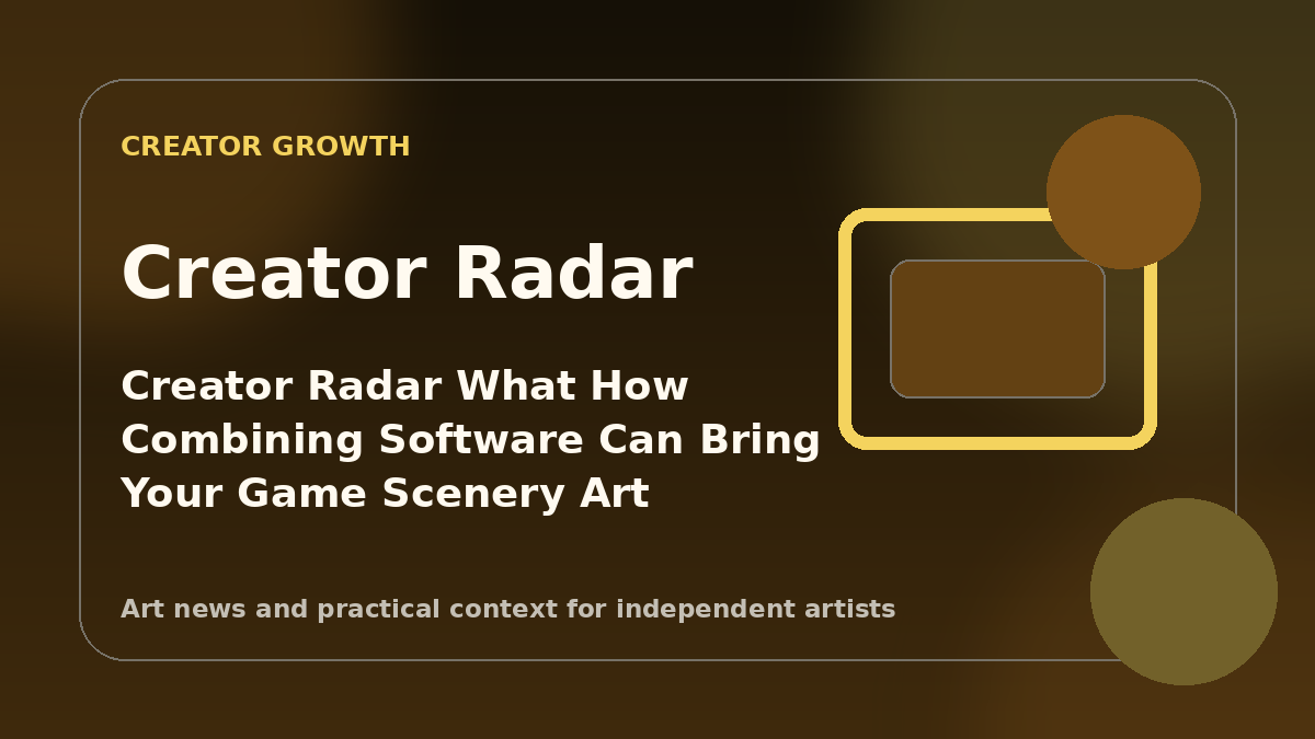 Creator Radar: What “How combining software can bring your game scenery art to life” means for painters
