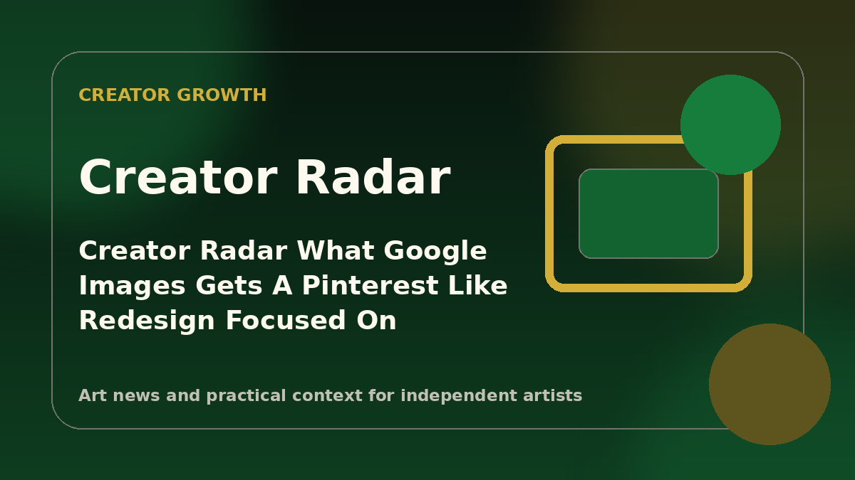 Creator Radar: What “Google Images gets a Pinterest-like redesign focused on discovery” means for painters