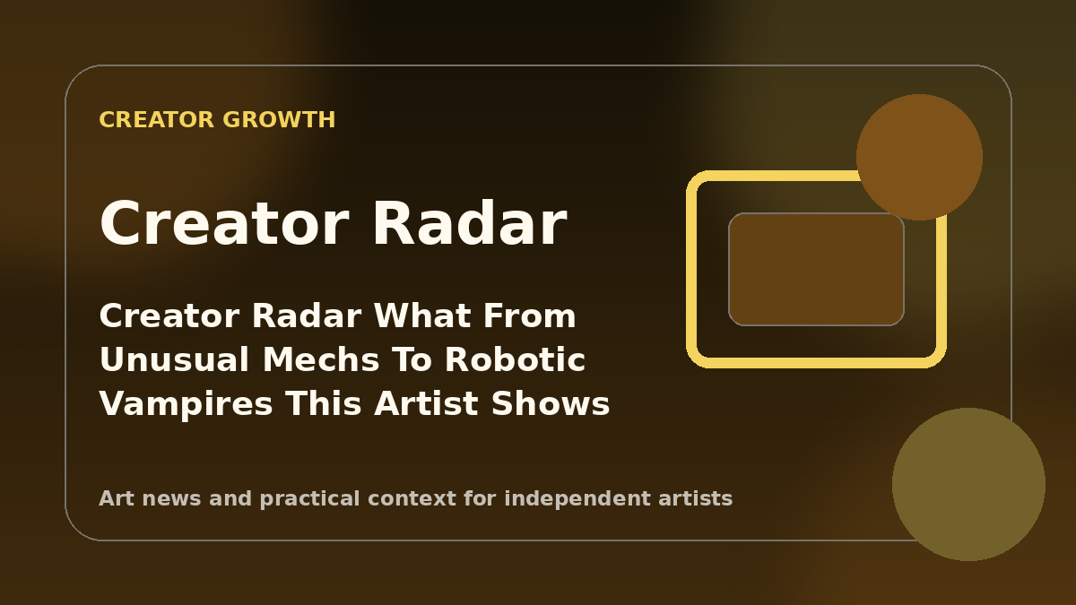 Creator Radar: What “From unusual mechs to robotic vampires, this artist shows what can happen when you draw without a brief” means for painters