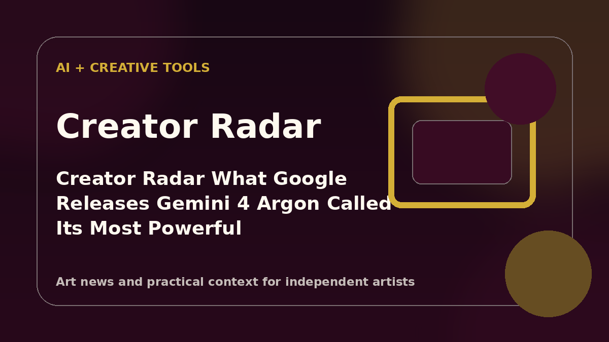 Editorial illustration featuring a painter's easel alongside abstract digital node networks representing Gemini AI.