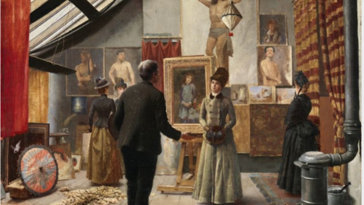The Artist in his Dublin Studio .PNG — licensed editorial image