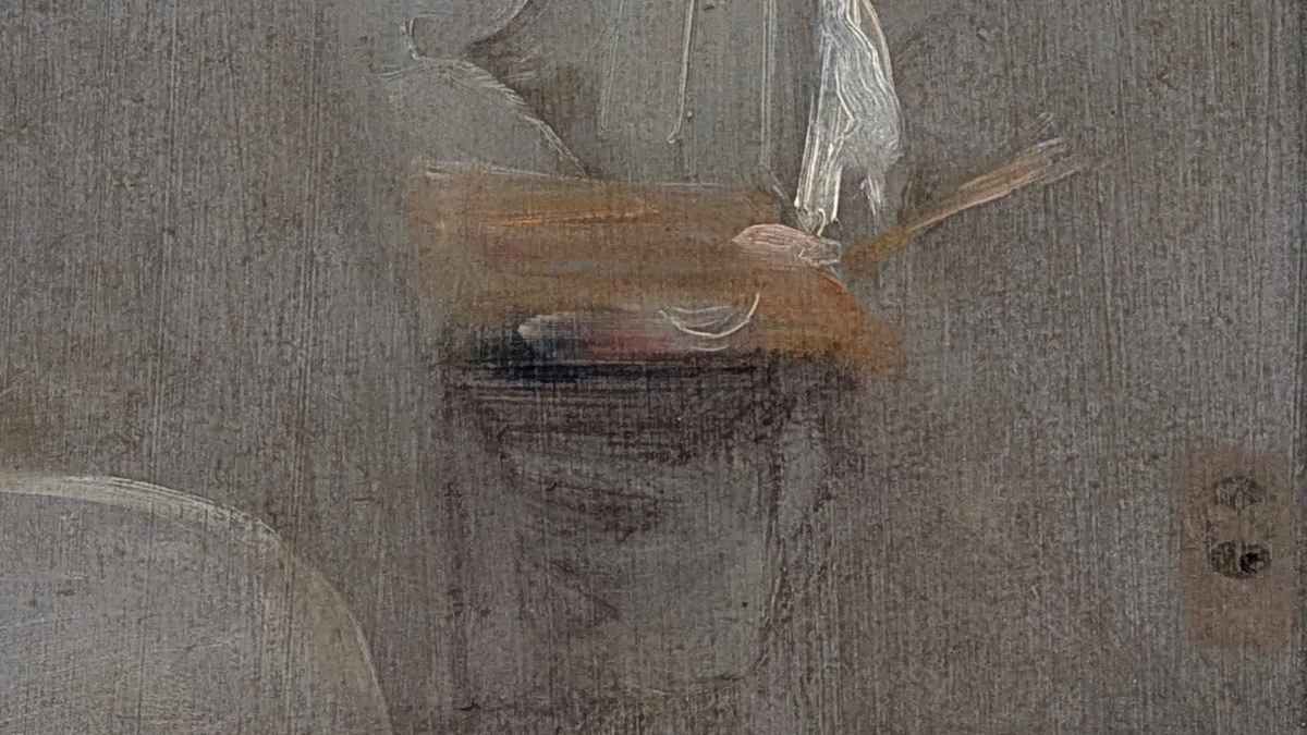The Artist in His Studio, by James McNeil Whistler (Chicago, Art Inst 1912.141) detail 01.jpg — licensed editorial image