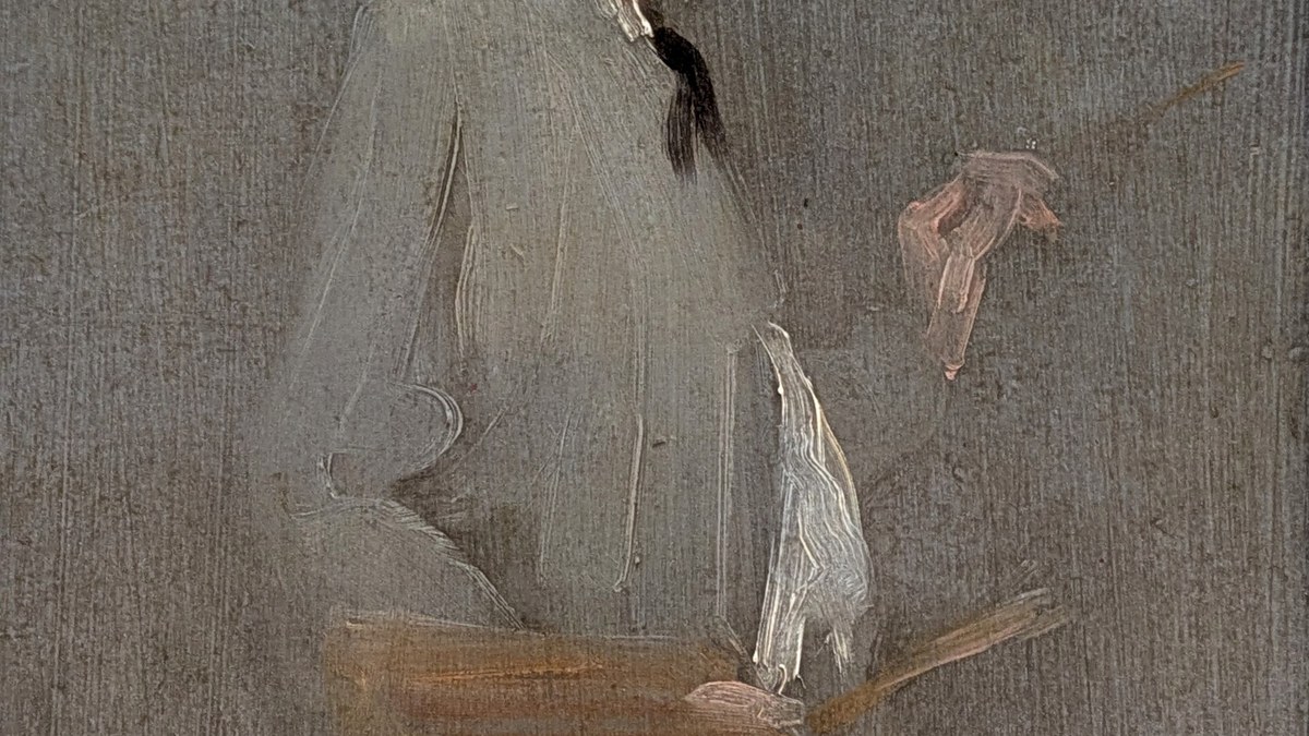 The Artist in His Studio, by James McNeil Whistler (Chicago, Art Inst 1912.141) detail 02.jpg — licensed editorial image