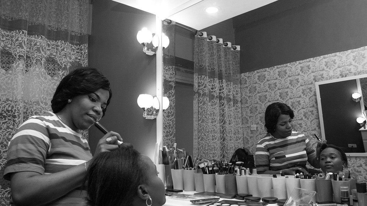 Makeup studio in working mode.jpg — licensed editorial image