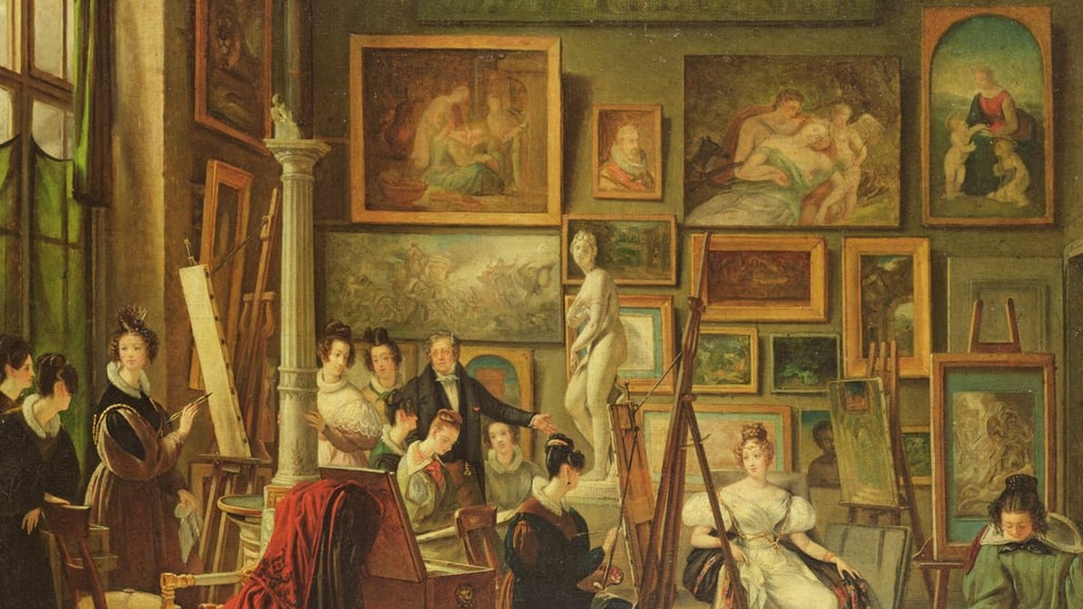 Amelie Legrand de Saint Aubin - The Artists Studio, 1833.jpg — licensed editorial image
